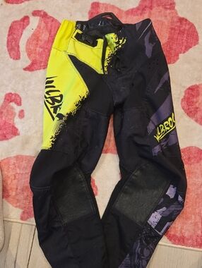 WildBird Kids Black and Yellow Motocross Pants